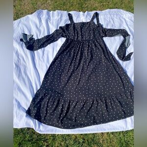Spirit of Grace black Polka Dot women  Dress size Medium
